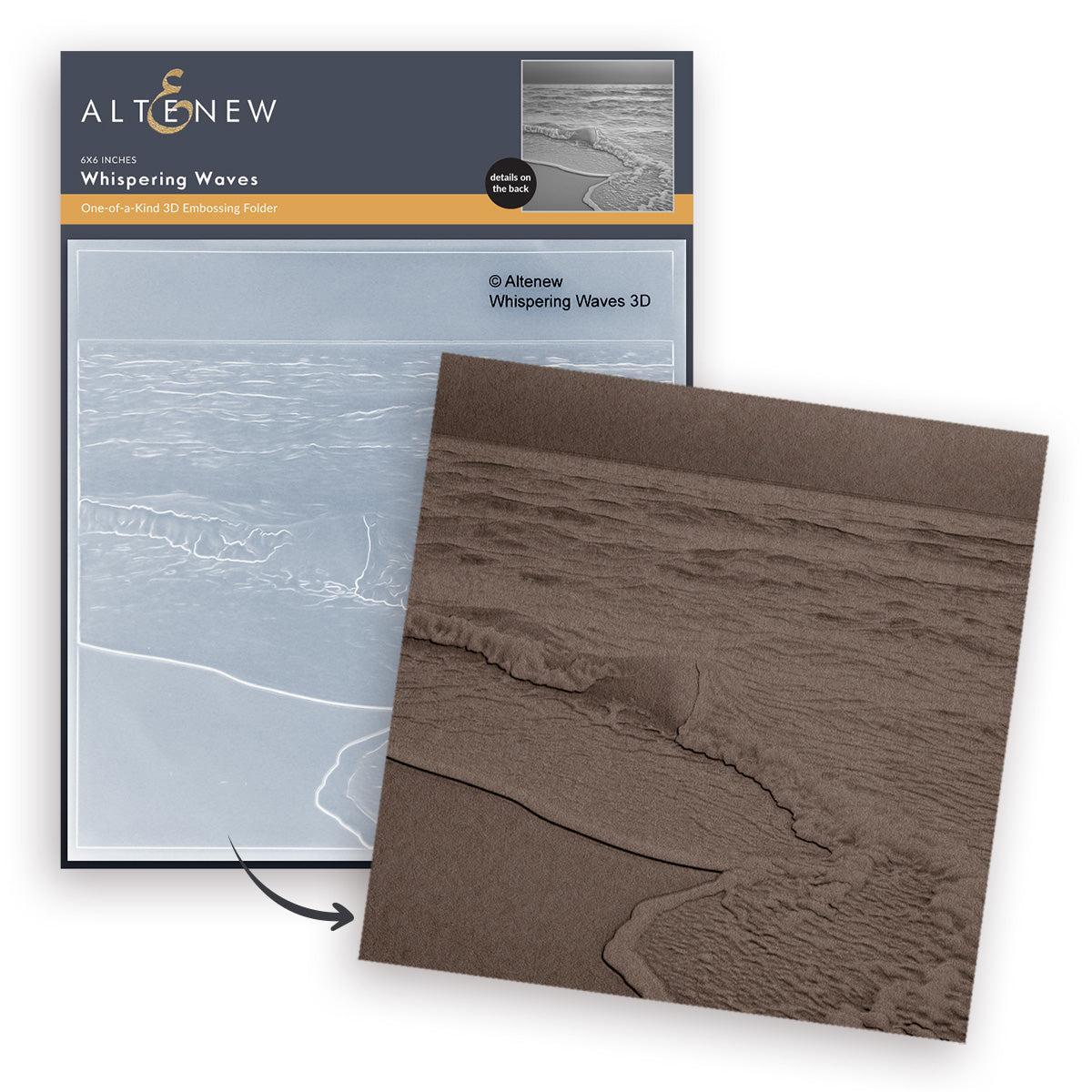 Altenew - 3D Embossing Folder - Whispering Waves-ScrapbookPal