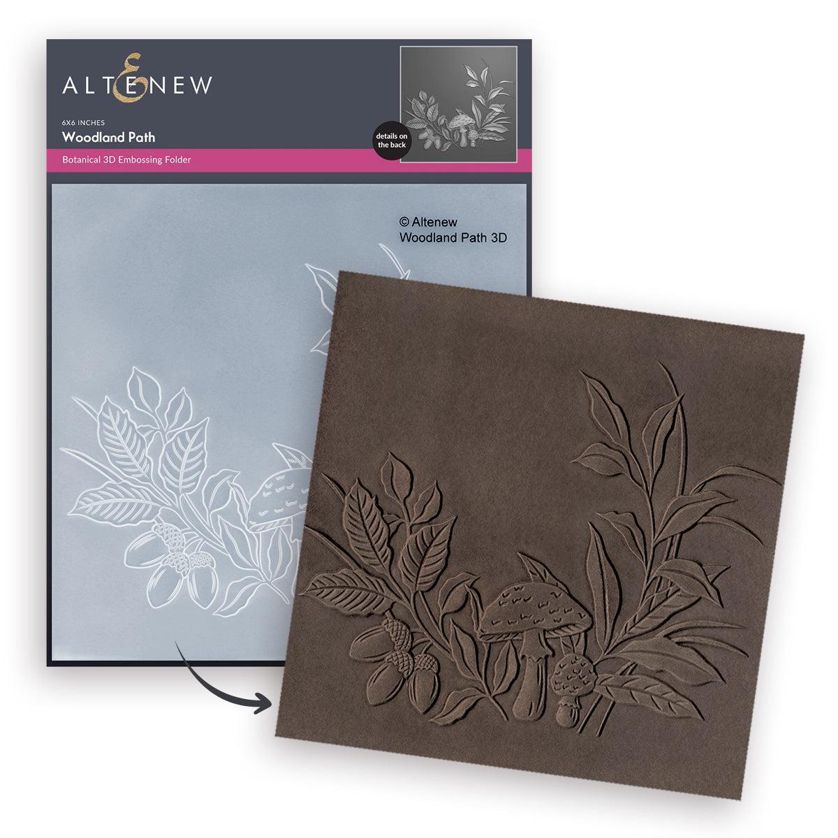Altenew - 3D Embossing Folder - Woodland Path-ScrapbookPal