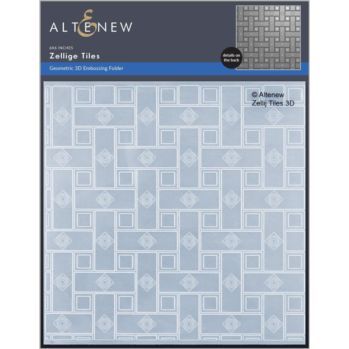 Altenew - 3D Embossing Folder - Zellige Tiles-ScrapbookPal