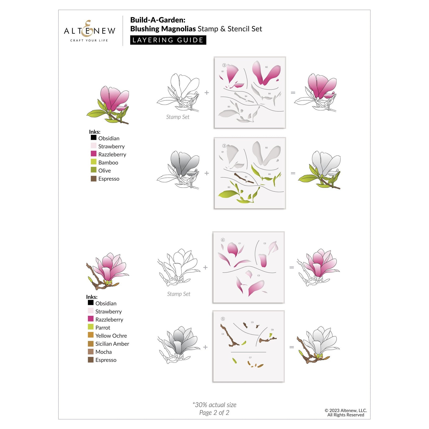 Altenew - Build-A-Garden: Blushing Magnolias Bundle-ScrapbookPal