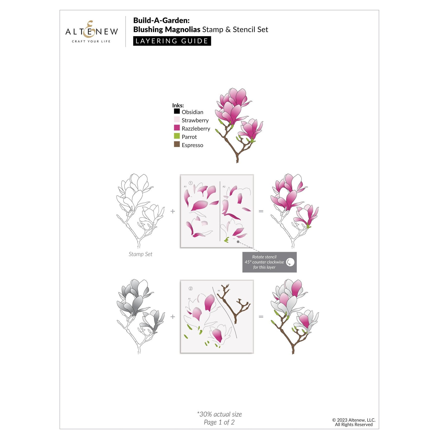 Altenew - Build-A-Garden: Blushing Magnolias Bundle-ScrapbookPal