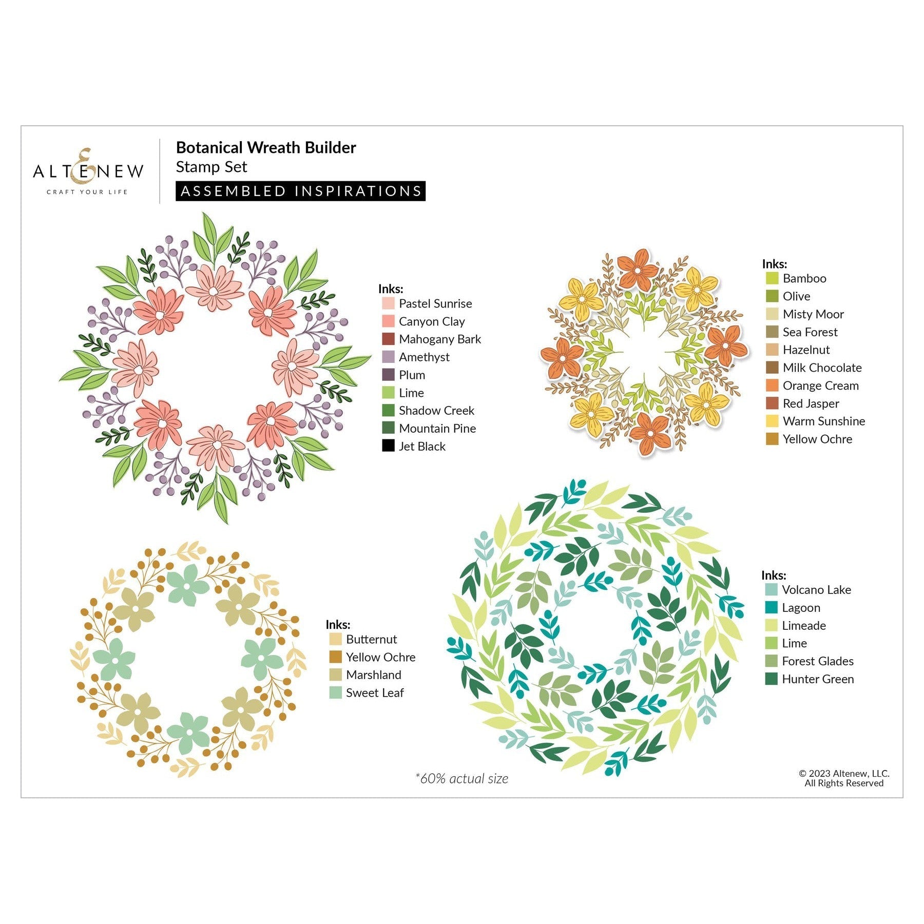 Altenew - Clear Stamps - Botanical Wreath Builder-ScrapbookPal