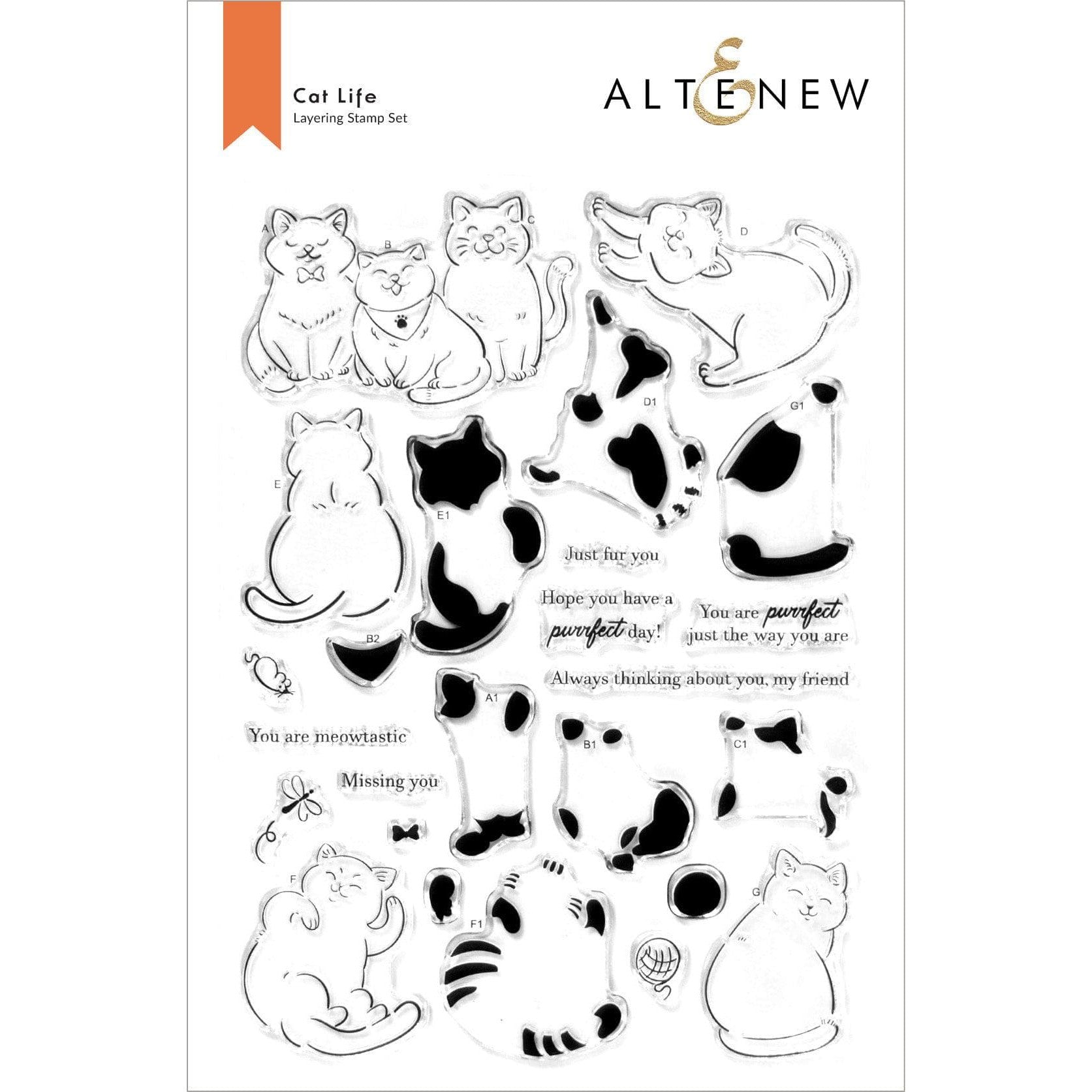 Altenew - Clear Stamps - Cat Life-ScrapbookPal