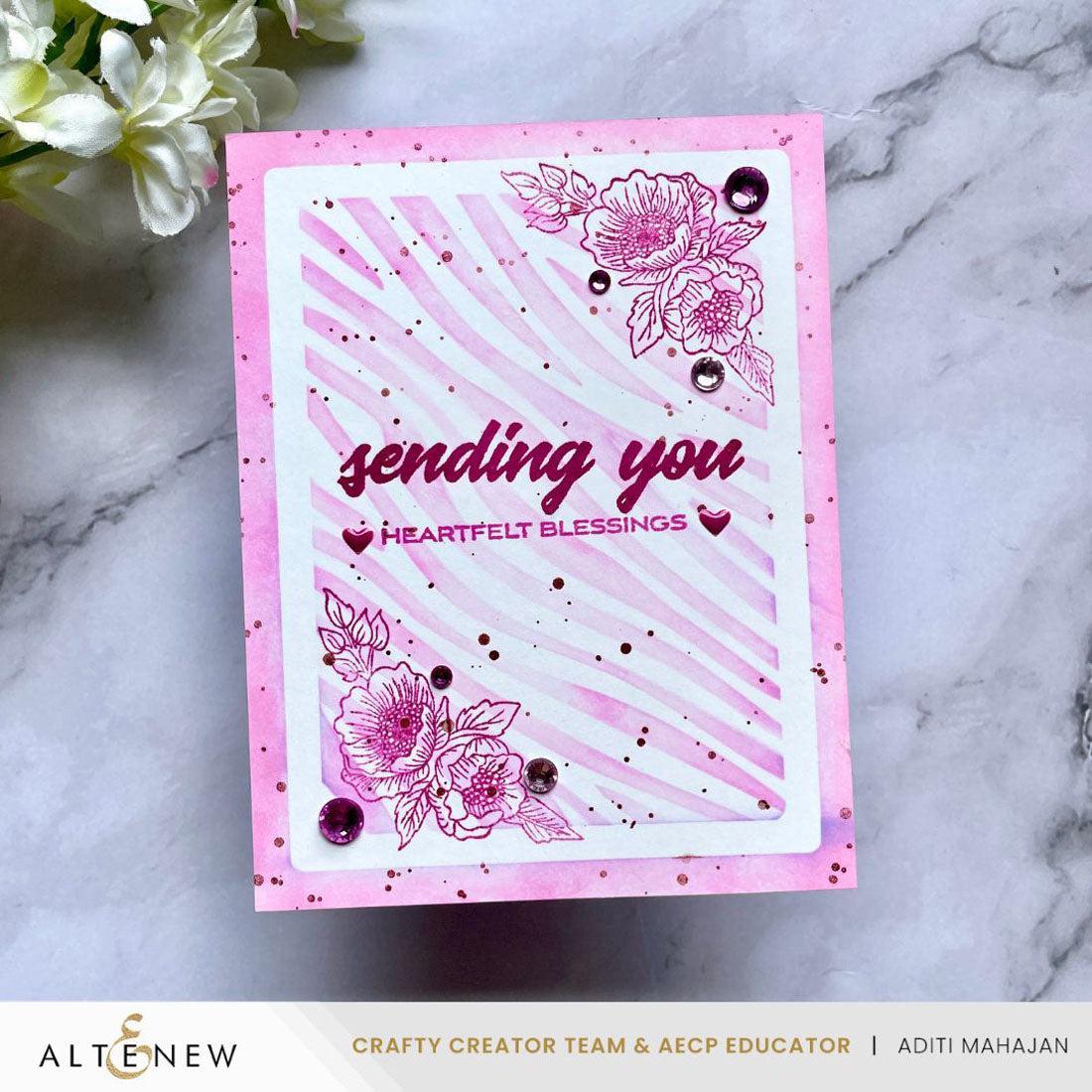 Altenew - Clear Stamps - Cornered Blooms-ScrapbookPal