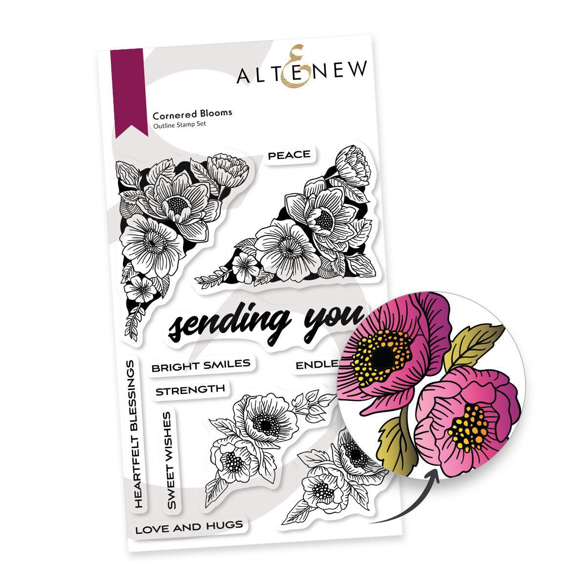 Altenew - Clear Stamps - Cornered Blooms-ScrapbookPal