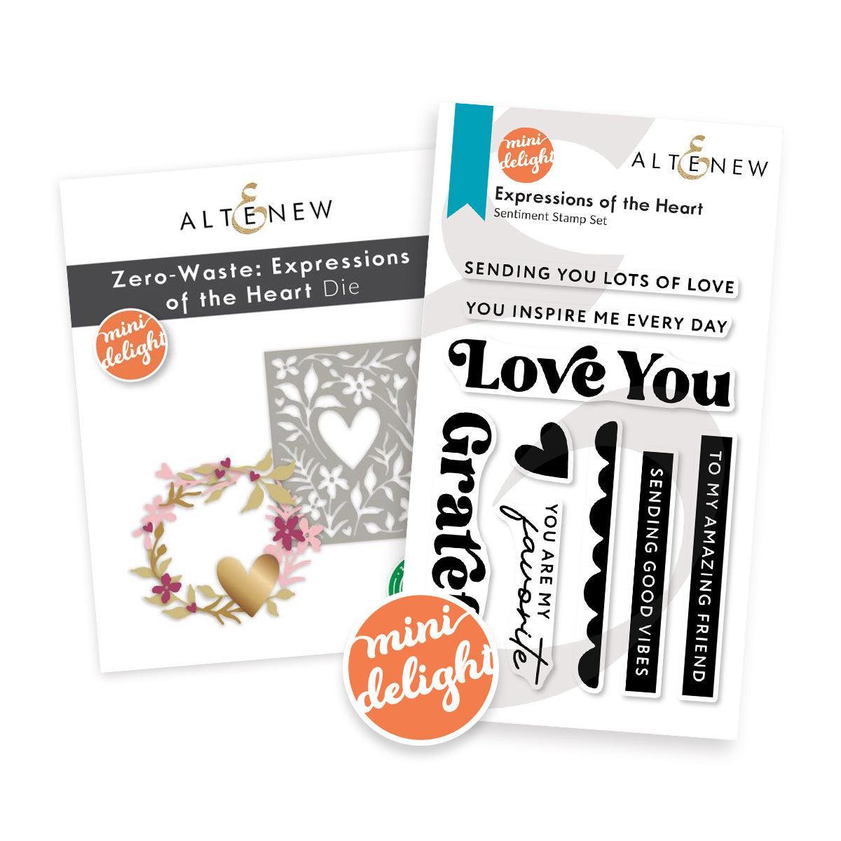 Altenew - Clear Stamps & Dies - Mini Delight: Expressions of the Heart-ScrapbookPal