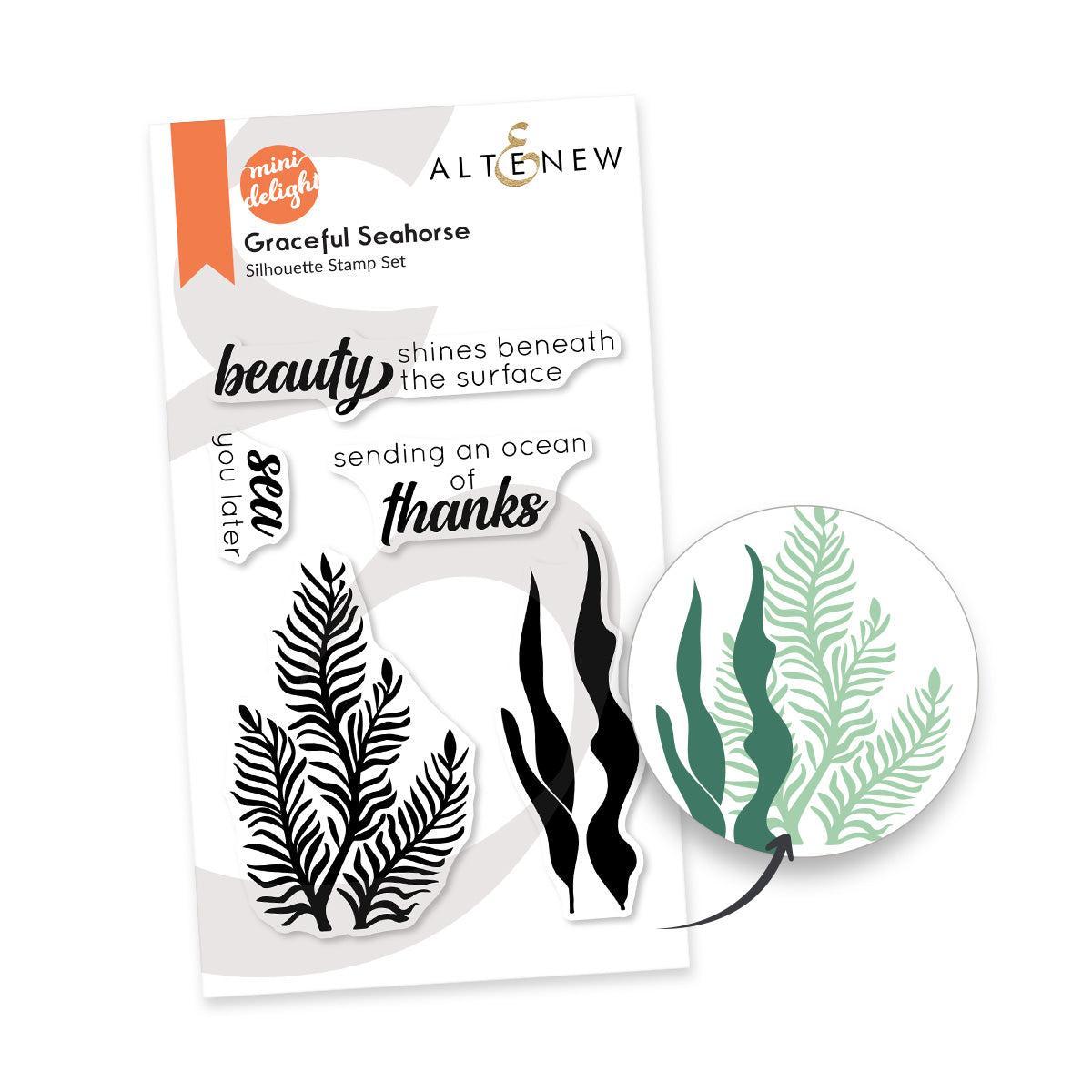 Altenew - Clear Stamps & Dies - Mini Delight: Graceful Seahorse-ScrapbookPal