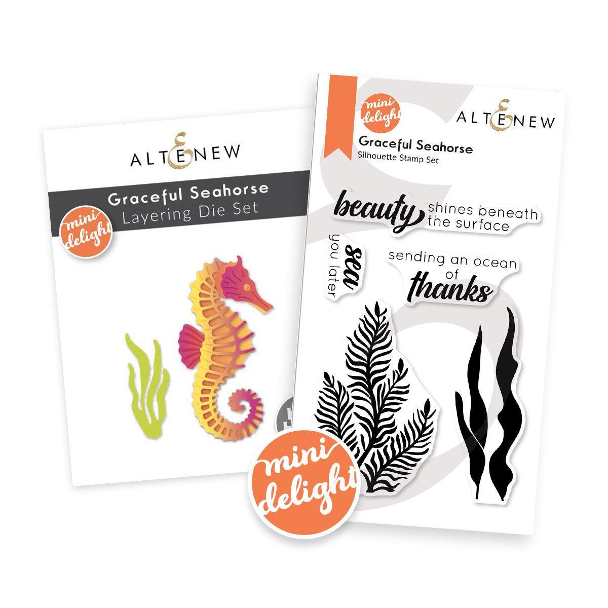 Altenew - Clear Stamps & Dies - Mini Delight: Graceful Seahorse-ScrapbookPal