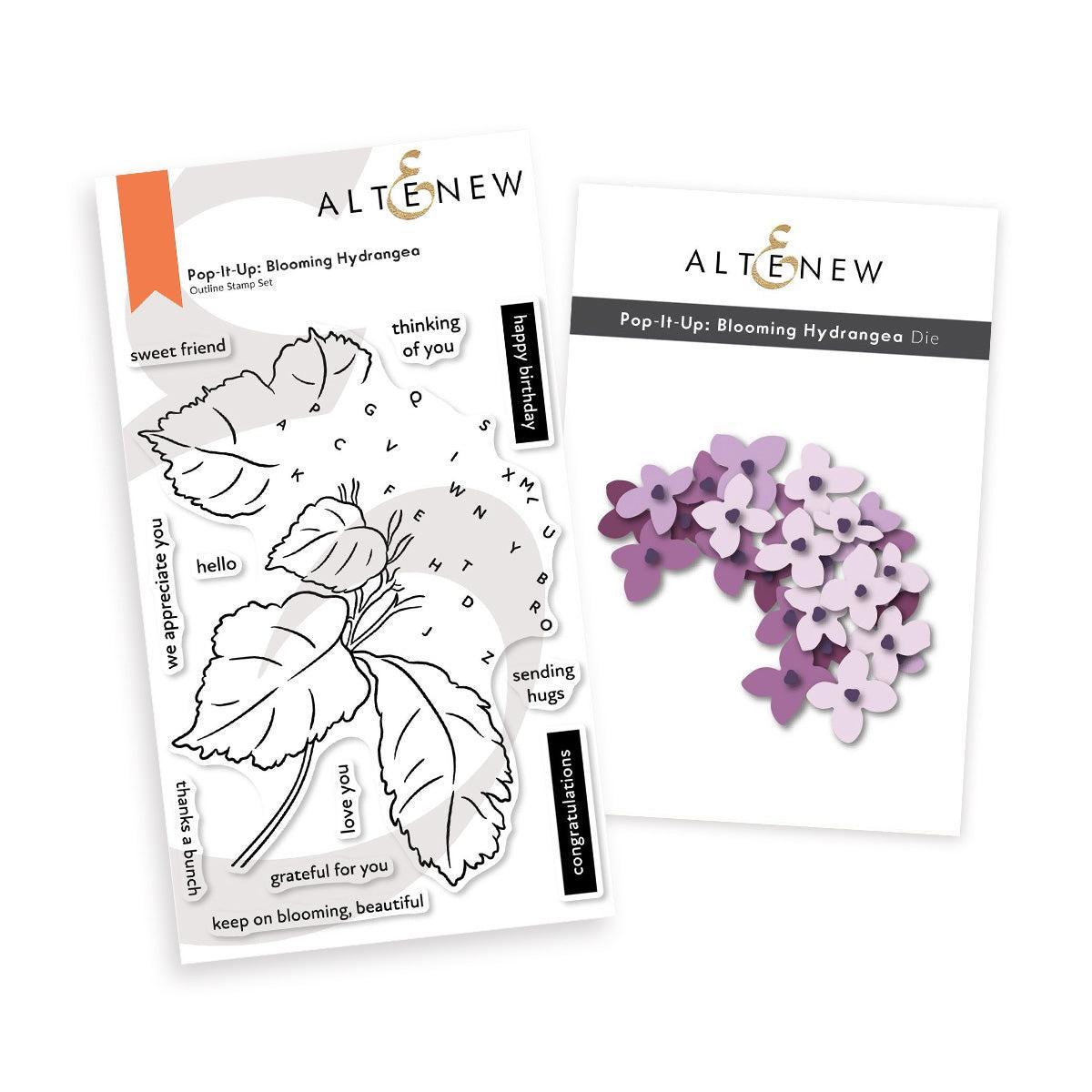 Altenew - Clear Stamps & Dies - Pop-It-Up: Blooming Hydrangea-ScrapbookPal