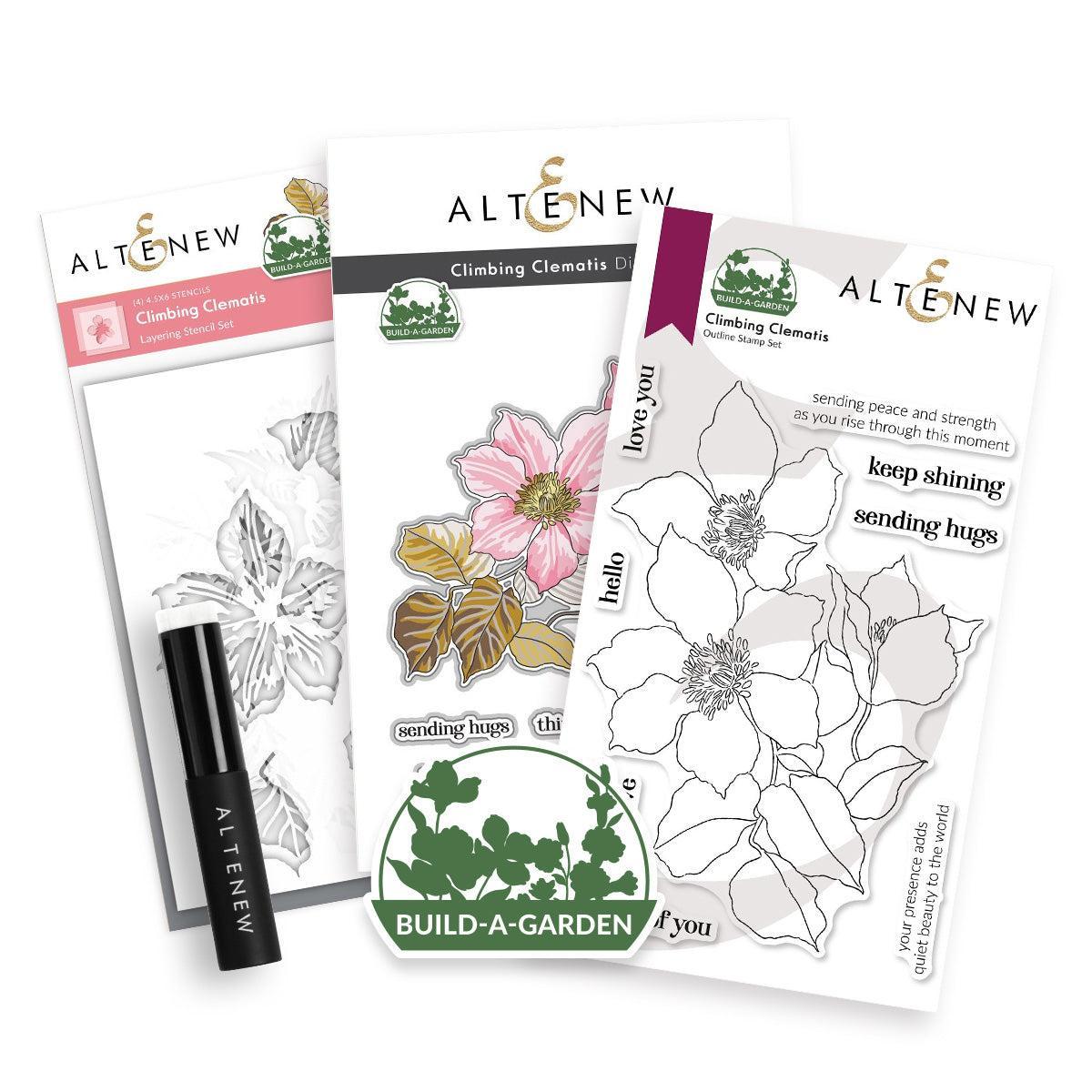 Altenew - Clear Stamps, Dies &amp; Stencils - Build-A-Garden: Climbing Clematis-ScrapbookPal