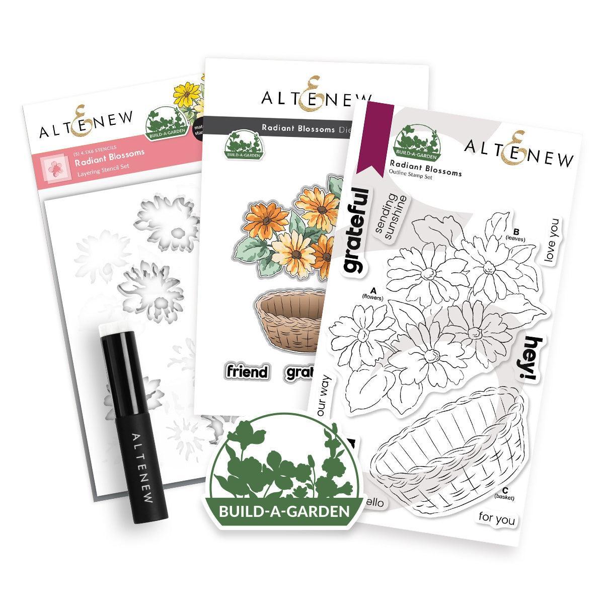Altenew - Clear Stamps, Dies &amp; Stencils - Build-A-Garden: Radiant Blossoms-ScrapbookPal