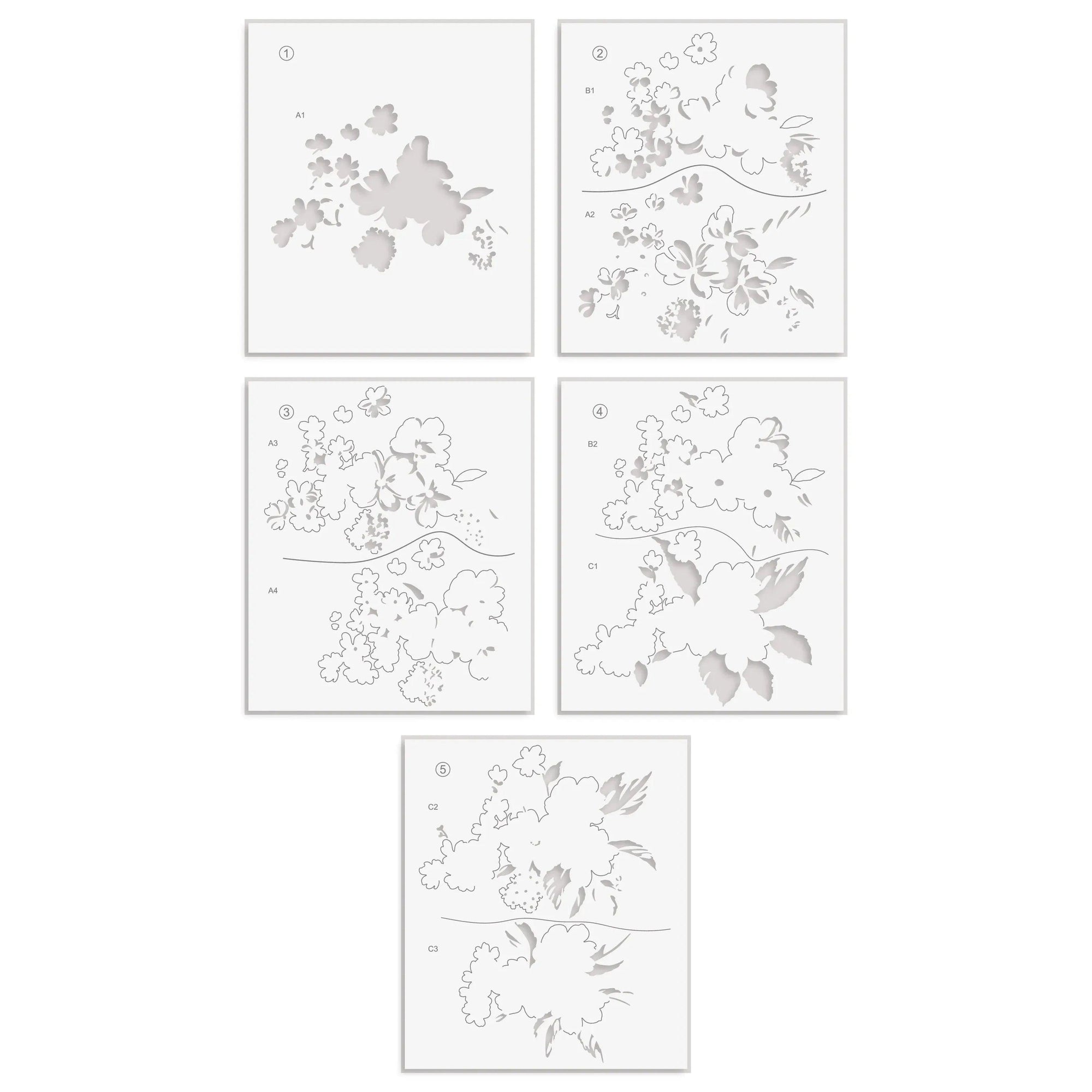 Altenew - Clear Stamps, Dies &amp; Stencils - Build-A-Garden: Softly Sketched Blooms-ScrapbookPal