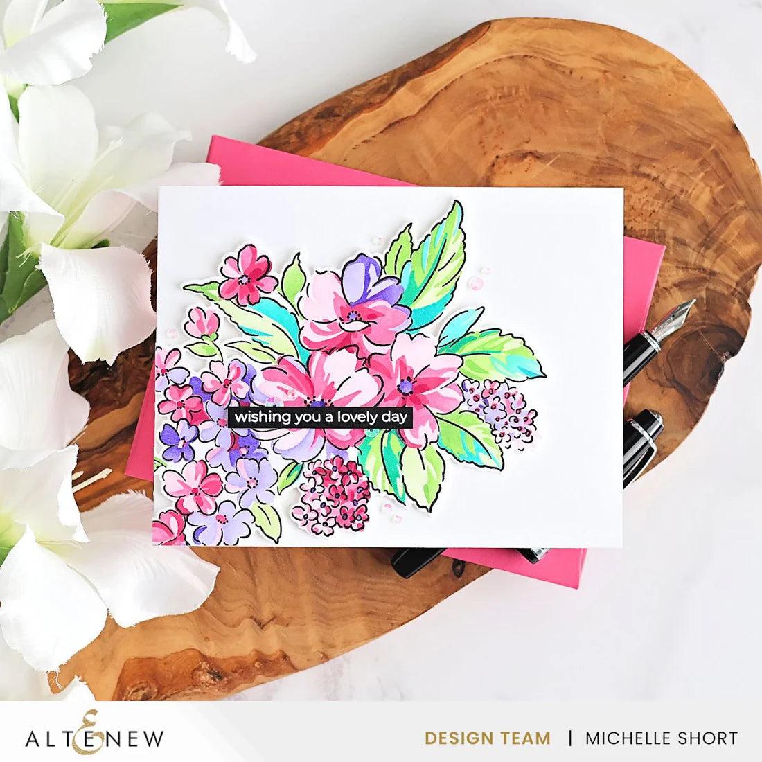 Altenew - Clear Stamps, Dies &amp; Stencils - Build-A-Garden: Softly Sketched Blooms-ScrapbookPal