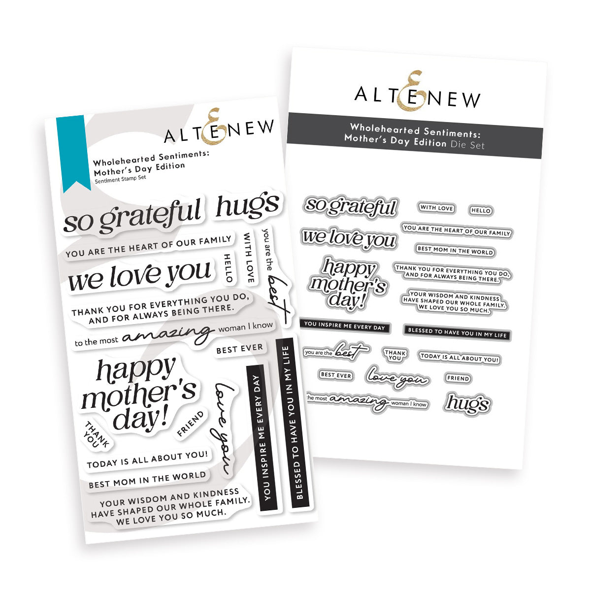 Altenew - Clear Stamps & Dies - Wholehearted Sentiments: Mother’s Day Edition-ScrapbookPal