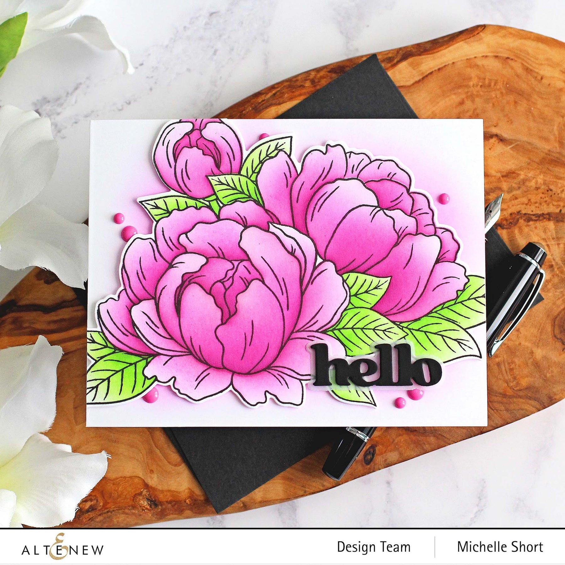 Altenew - Clear Stamps - Gracious Peonies-ScrapbookPal