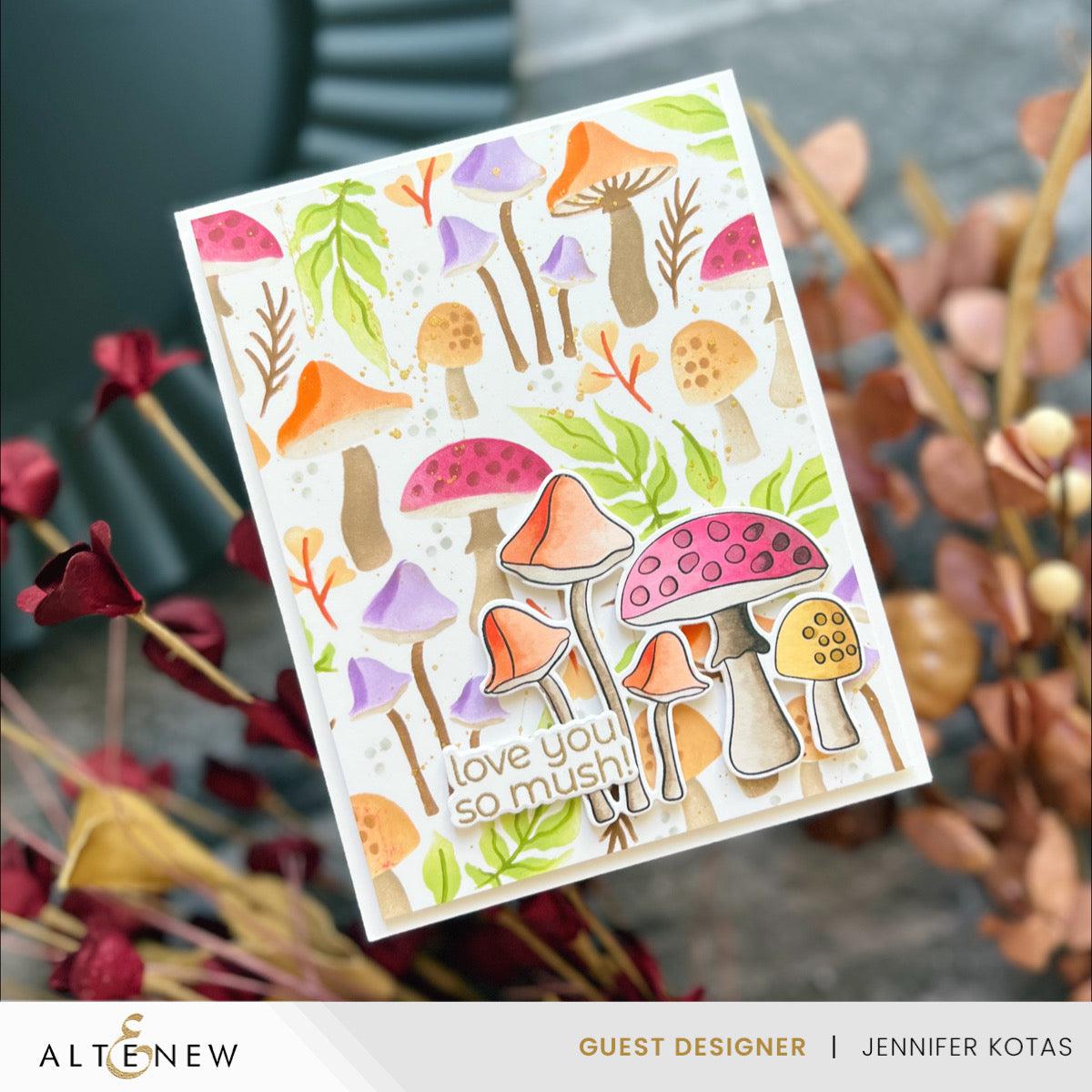 Altenew - Clear Stamps - Mushroom Sentiments-ScrapbookPal