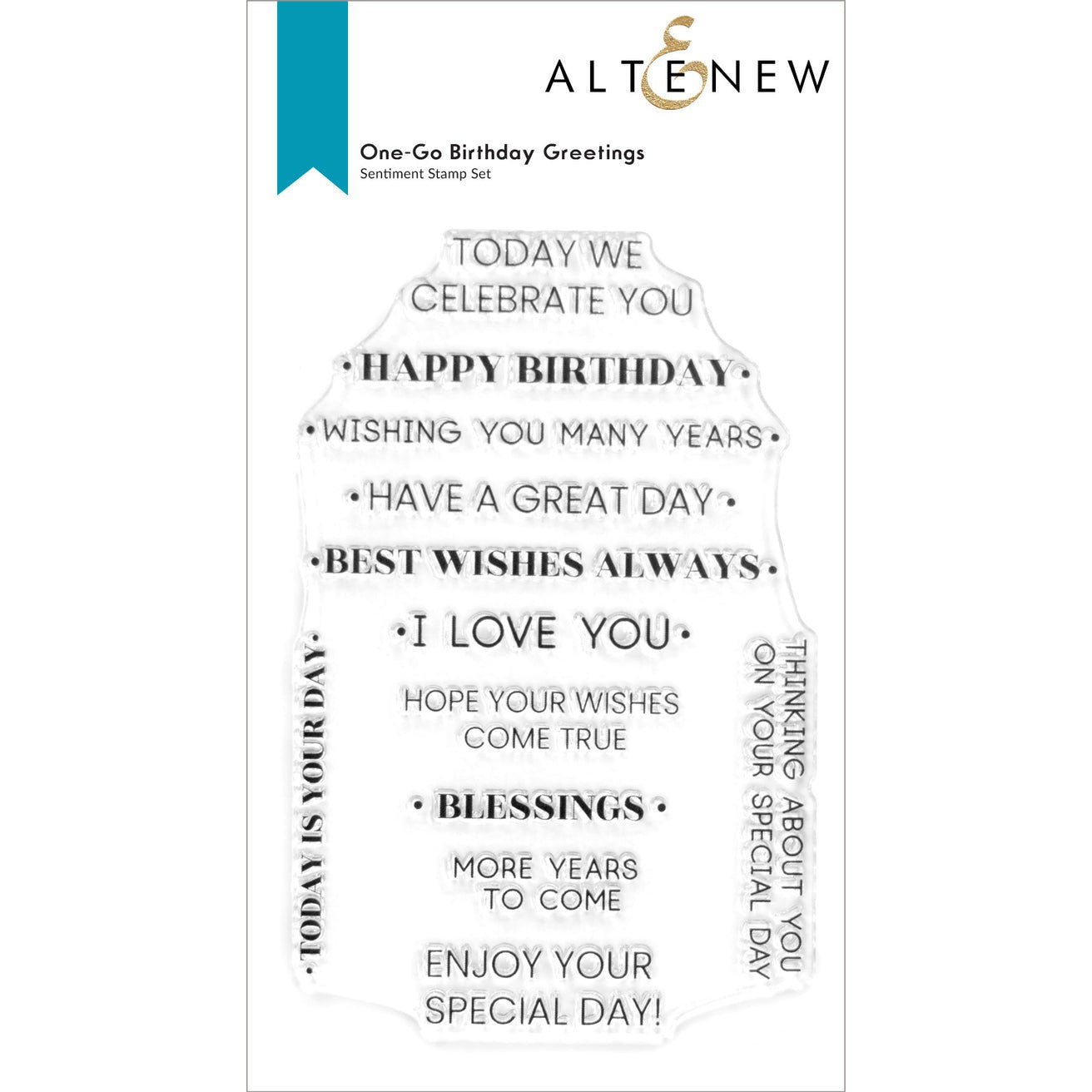 Altenew - Clear Stamps - One-Go Birthday Greetings-ScrapbookPal