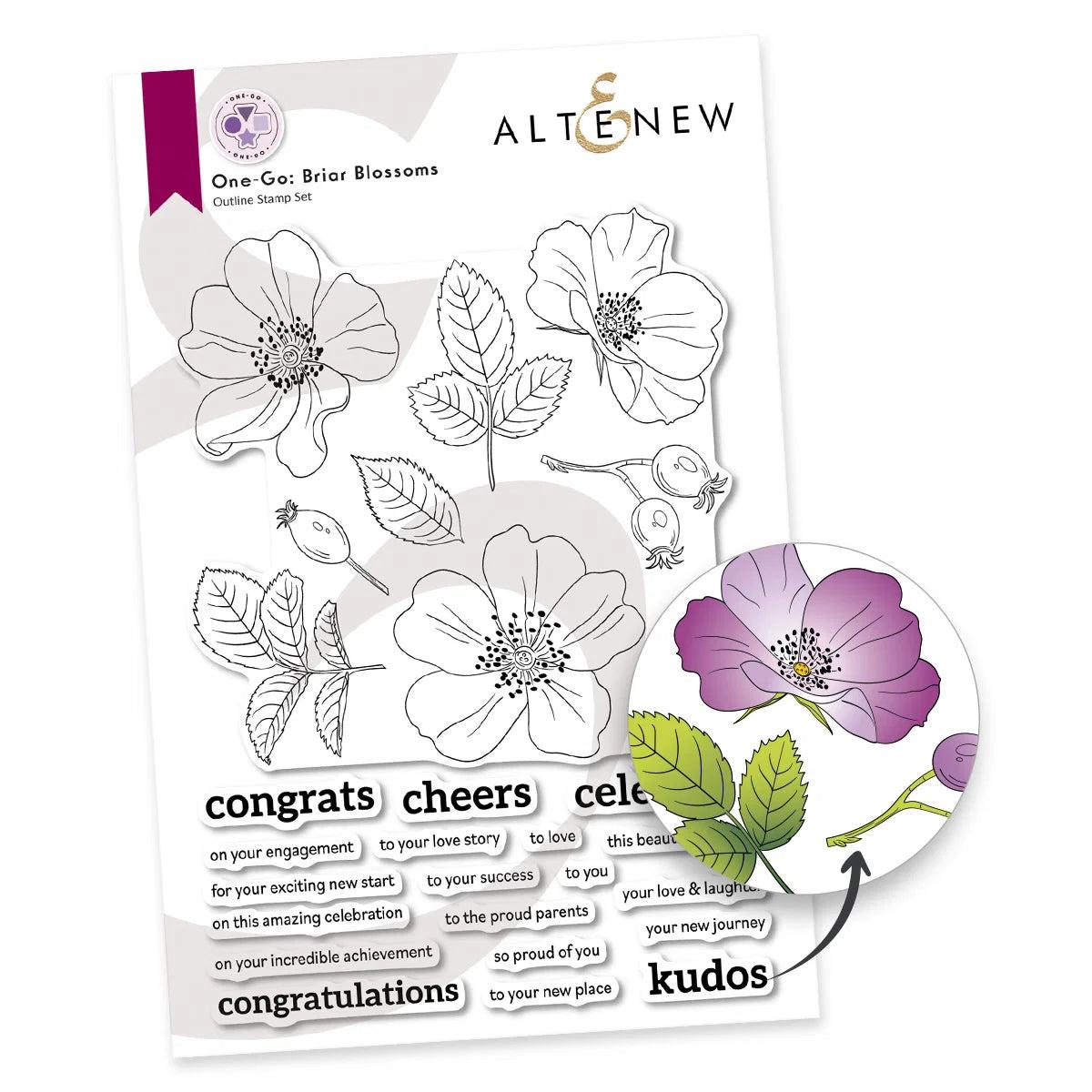 Altenew - Clear Stamps - One-Go: Briar Blossoms-ScrapbookPal