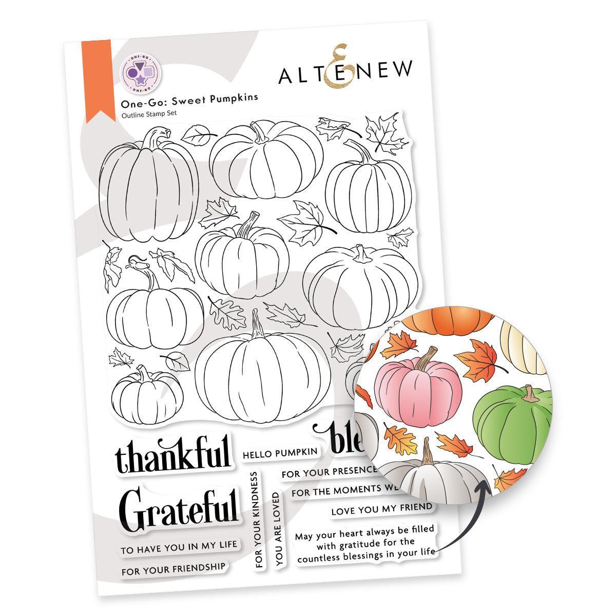 Altenew - Clear Stamps - One-Go: Sweet Pumpkins-ScrapbookPal