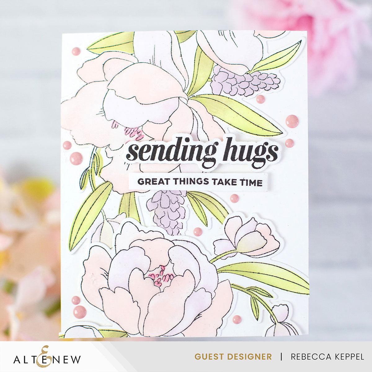 Altenew - Clear Stamps - Peony &amp; Lilac Swag-ScrapbookPal