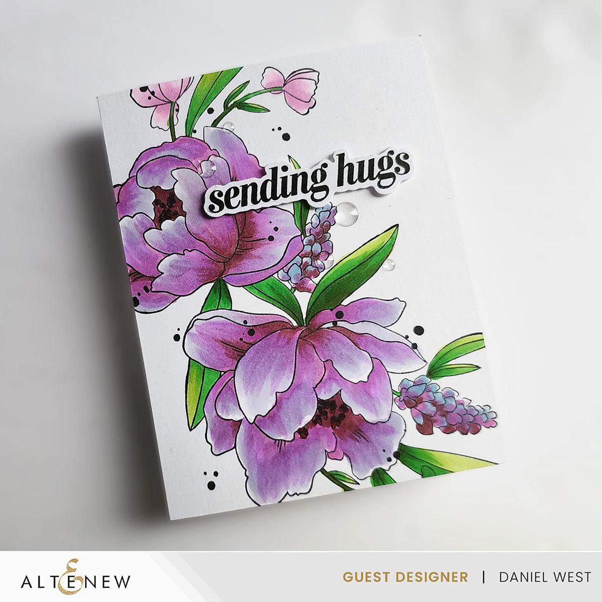 Altenew - Clear Stamps - Peony &amp; Lilac Swag-ScrapbookPal