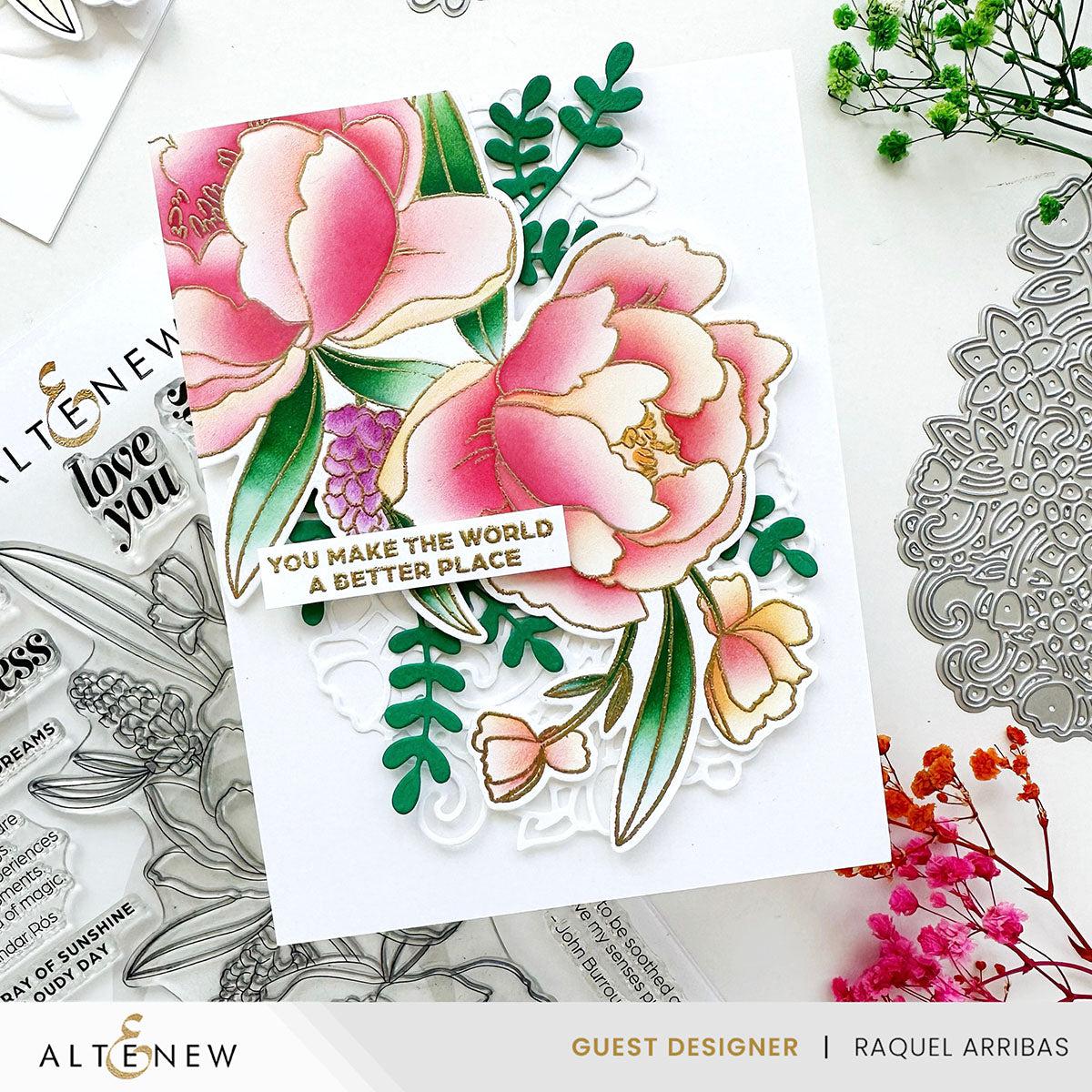 Altenew - Clear Stamps - Peony &amp; Lilac Swag-ScrapbookPal