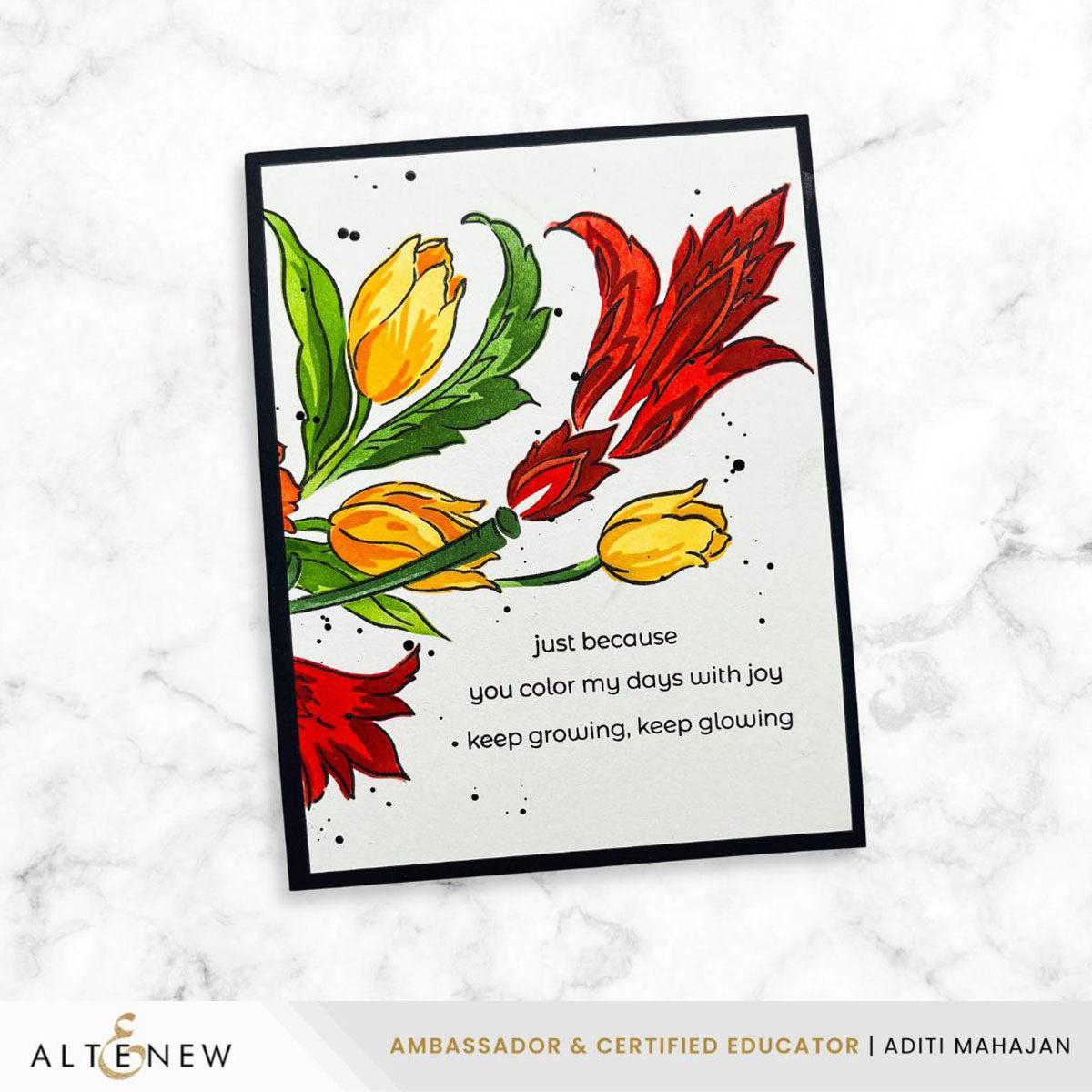 Altenew - Clear Stamps &amp; Stencils - Build-A-Garden: Flourished Flora-ScrapbookPal