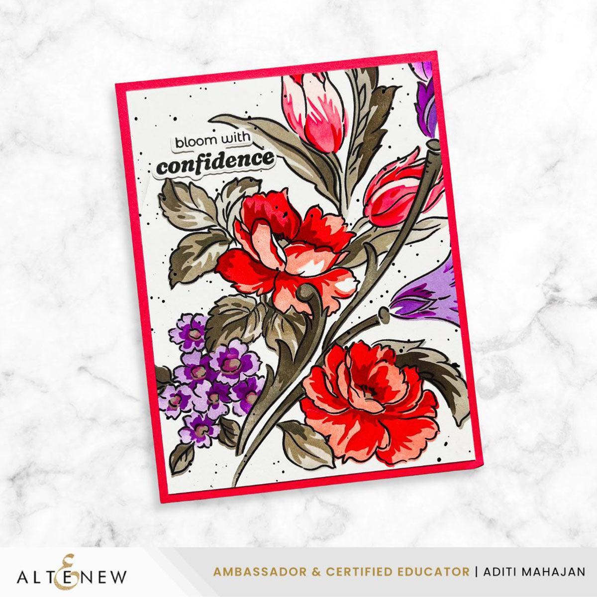 Altenew - Clear Stamps &amp; Stencils - Build-A-Garden: Flourished Flora-ScrapbookPal