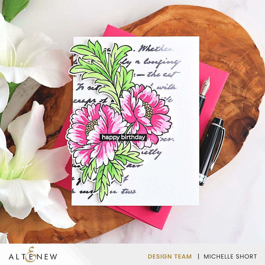 Altenew - Clear Stamps & Stencils - Build-A-Garden: Scripted in Bloom-ScrapbookPal
