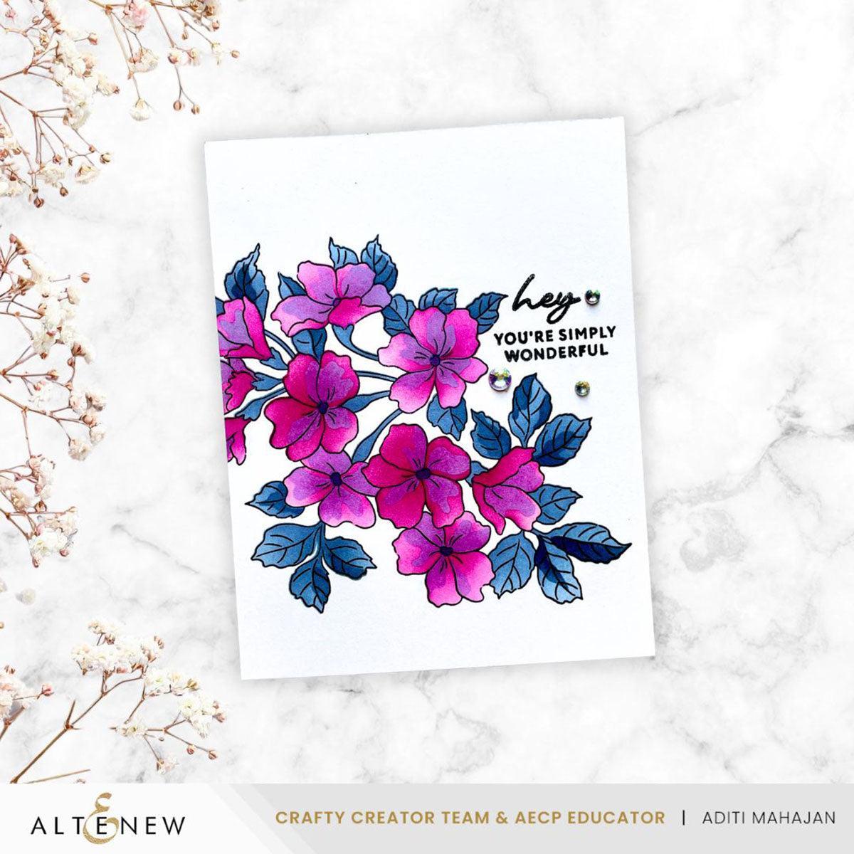 Altenew - Clear Stamps, Stencils, & Dies - Build-A-Garden: Happy Blossoms-ScrapbookPal