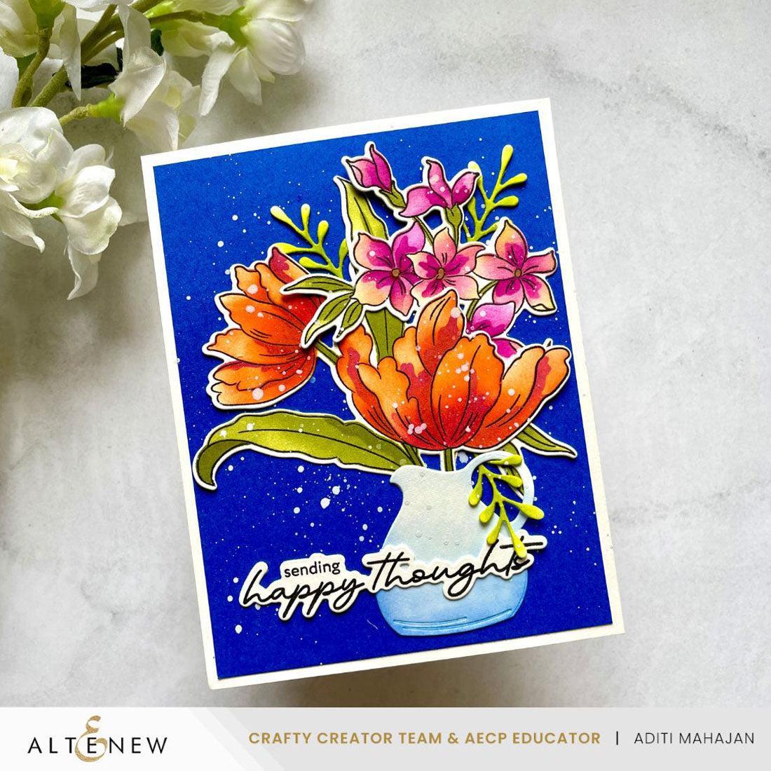 Altenew - Clear Stamps, Stencils & Dies - Build-A-Garden: Serene Blooms-ScrapbookPal