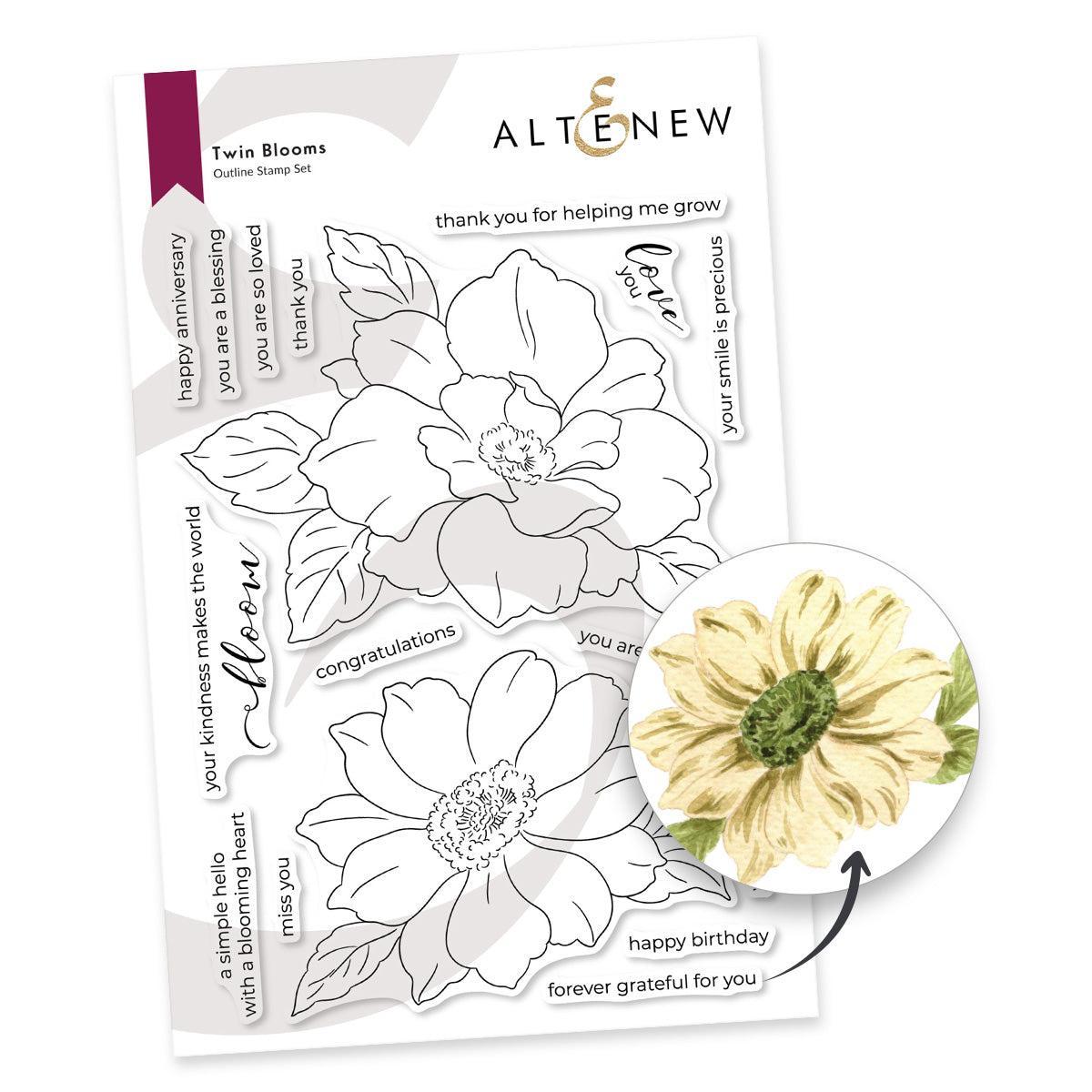 Altenew - Clear Stamps - Twin Blooms-ScrapbookPal