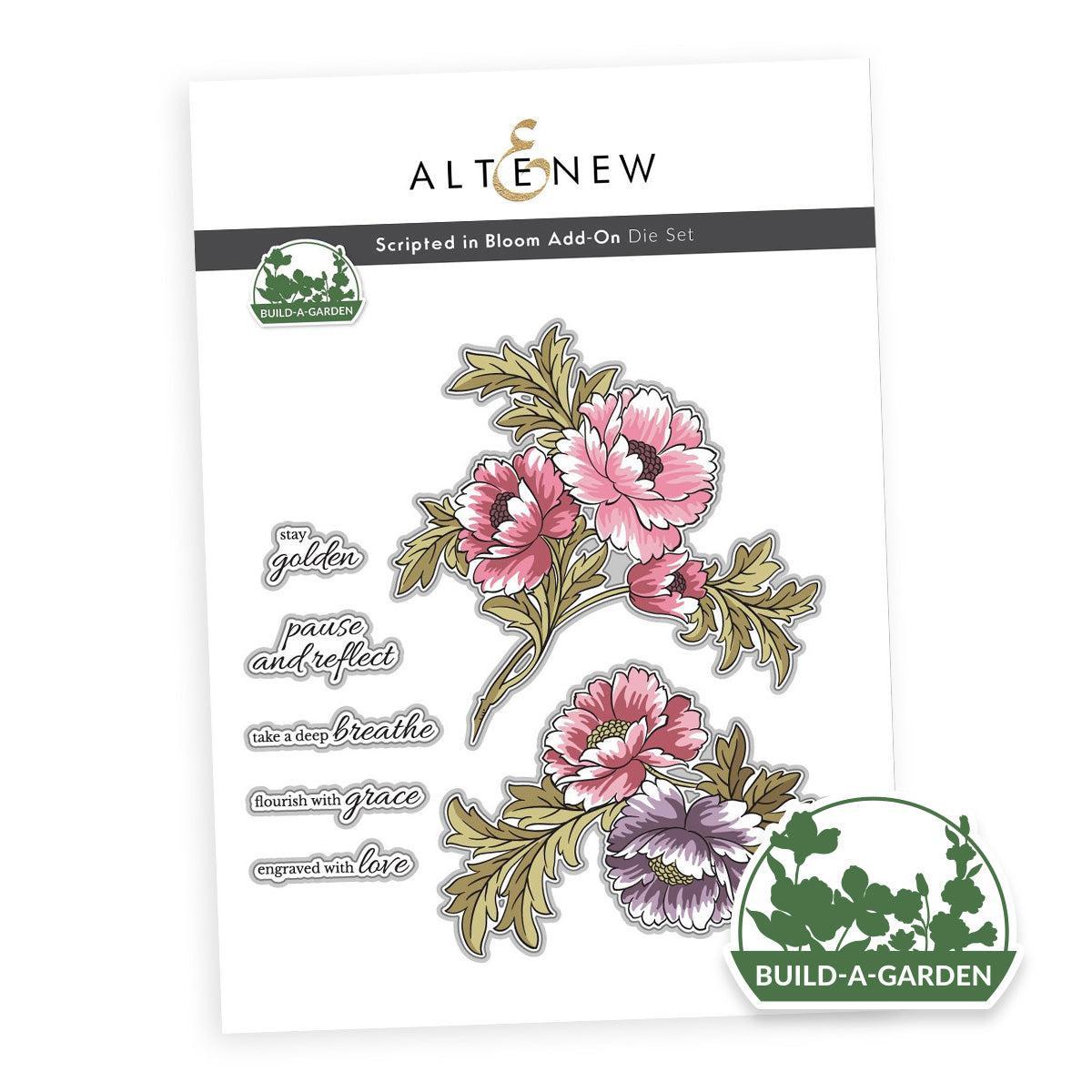 Altenew - Dies - Build-A-Garden: Scripted in Bloom Add-On-ScrapbookPal