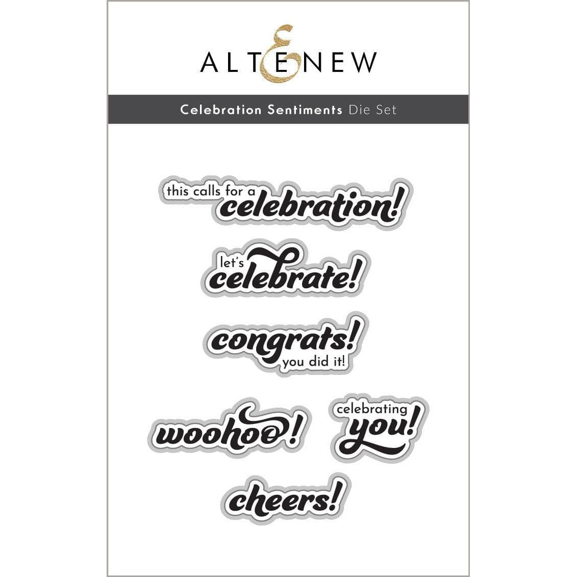 Altenew - Dies - Celebration Sentiments-ScrapbookPal