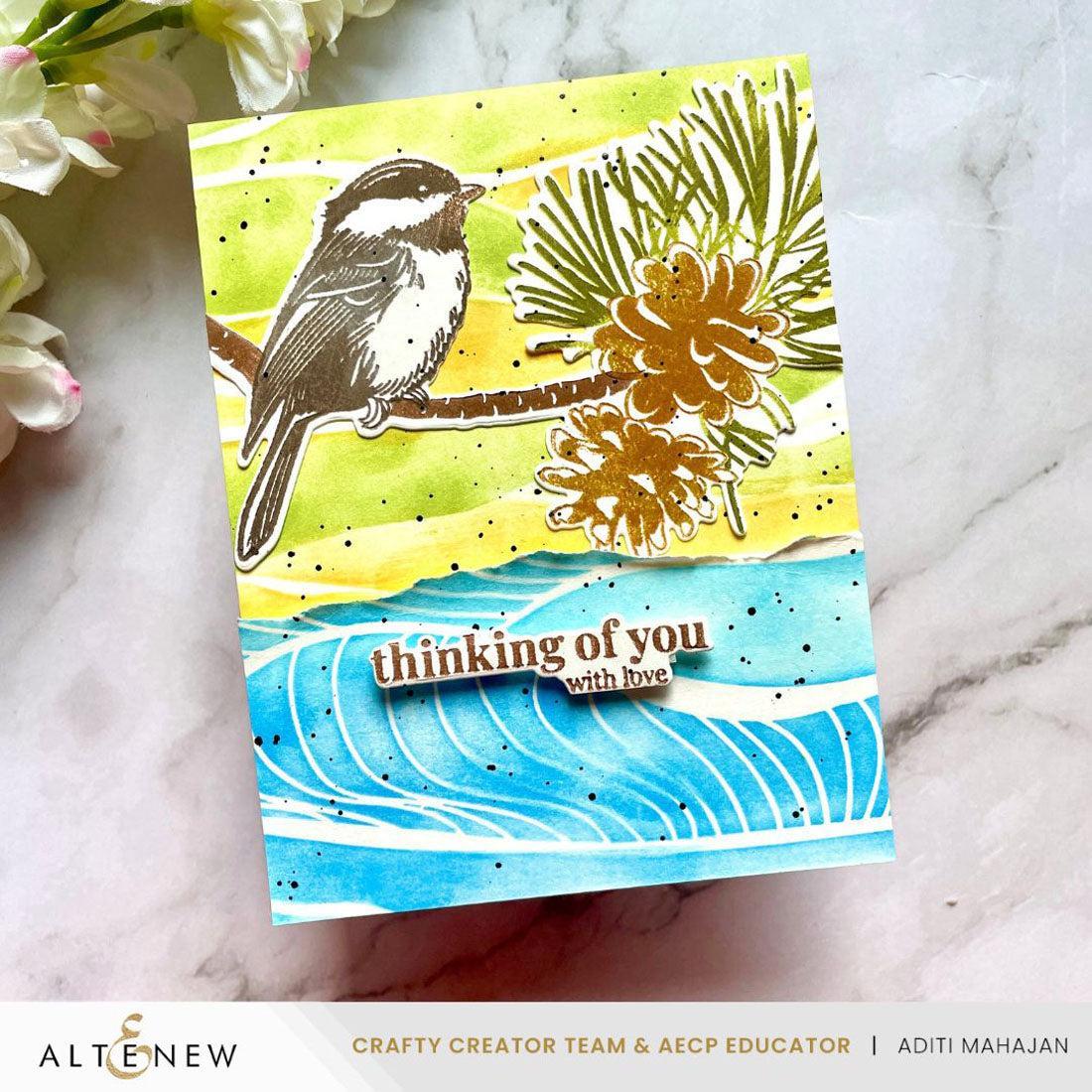 Altenew - Registration Press Plates - Chickadee Chirps-ScrapbookPal
