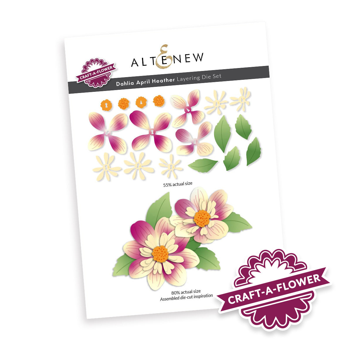 Altenew - Dies - Craft-A-Flower: Dahlia April Heather-ScrapbookPal