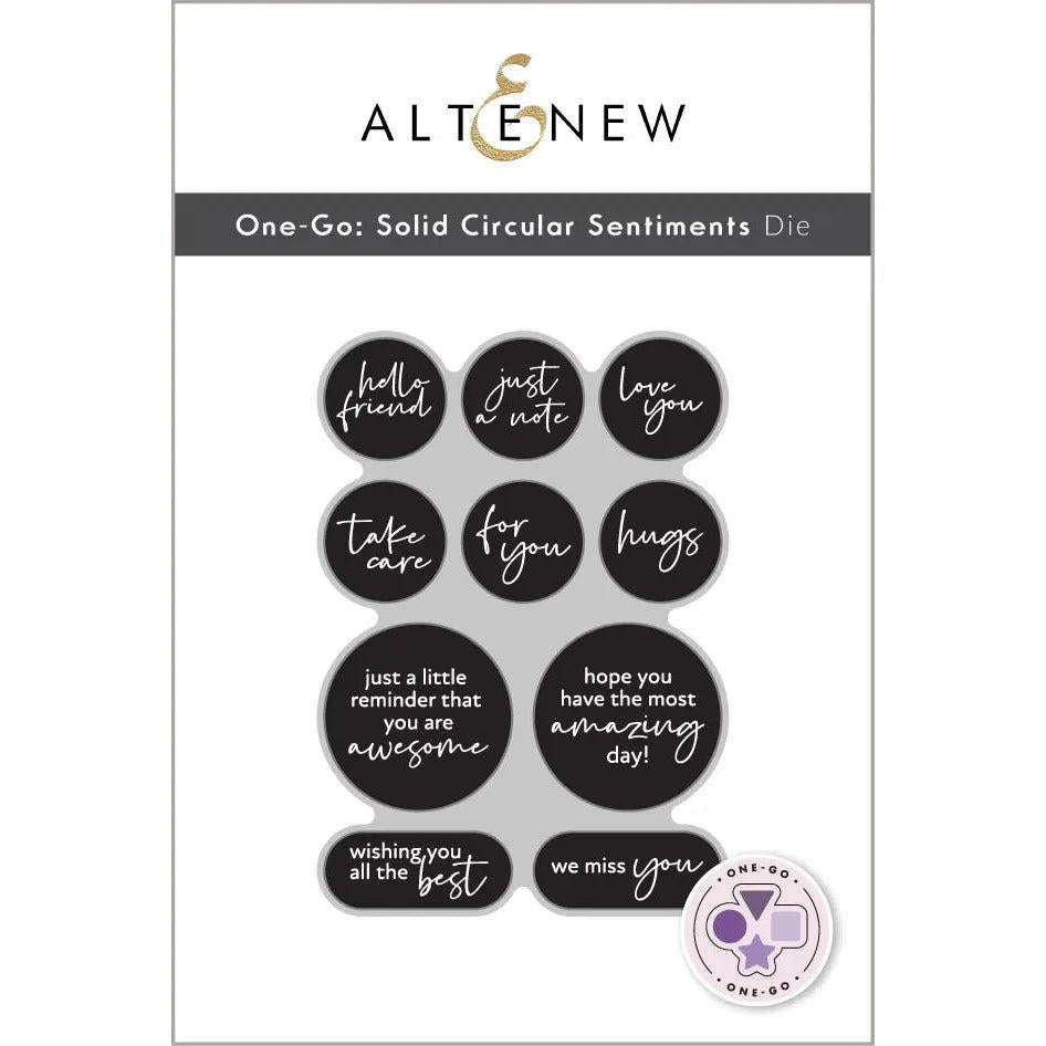 Altenew - Dies - One-Go: Solid Circular Sentiments-ScrapbookPal