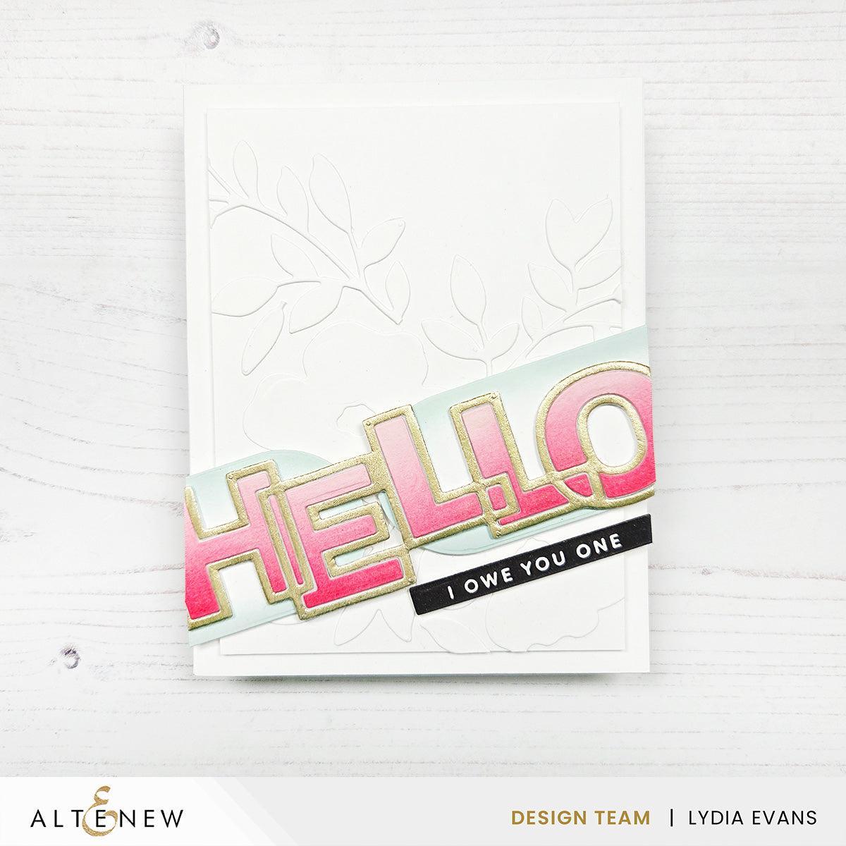 Altenew - Dies - Outlined Hello-ScrapbookPal