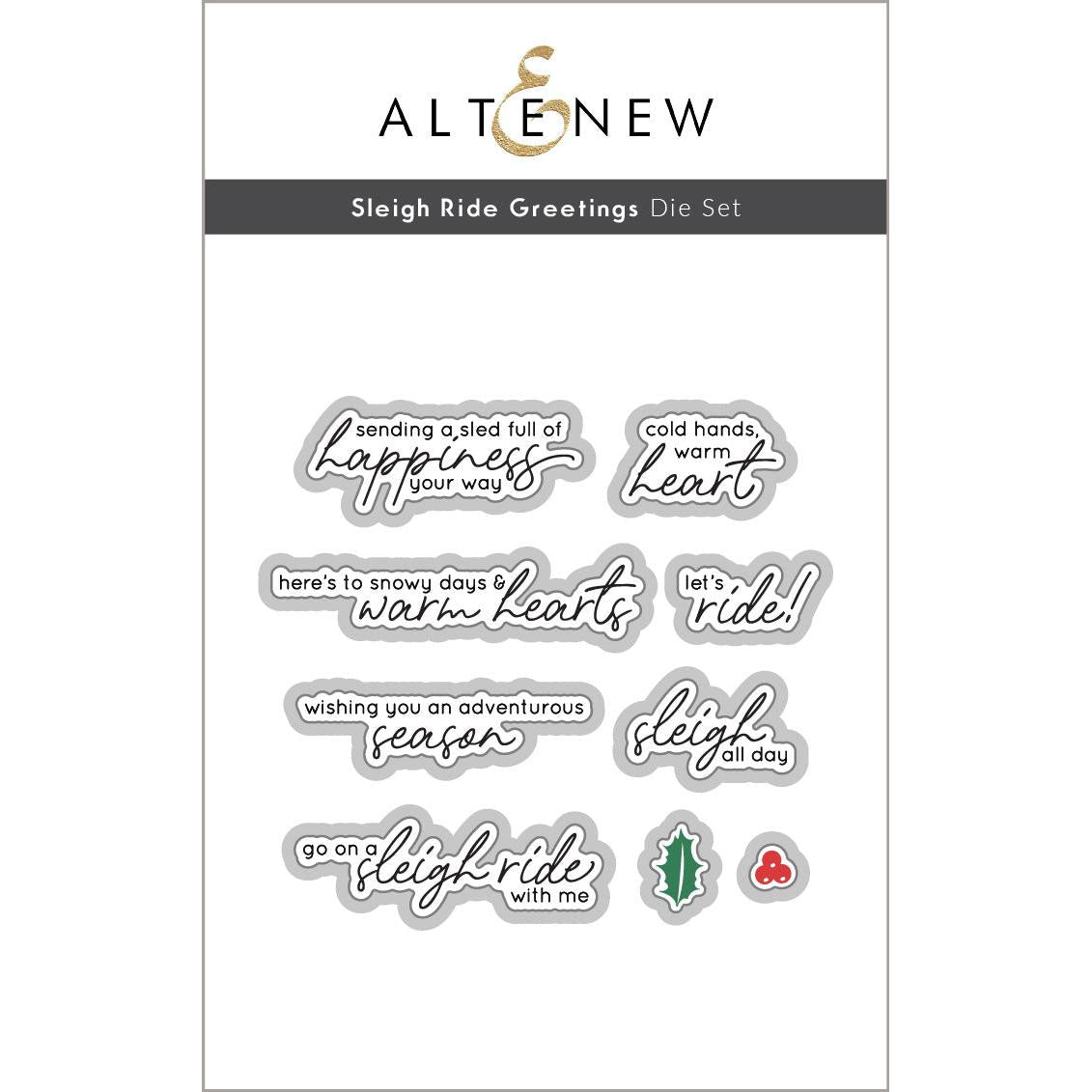 Altenew - Dies - Sleigh Ride Greetings-ScrapbookPal