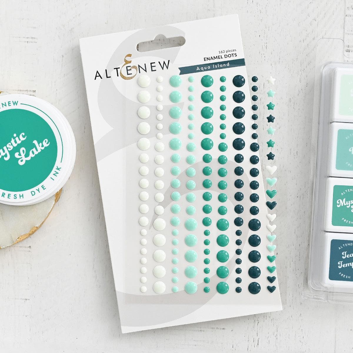Altenew - Enamel Dots - Aqua Island-ScrapbookPal