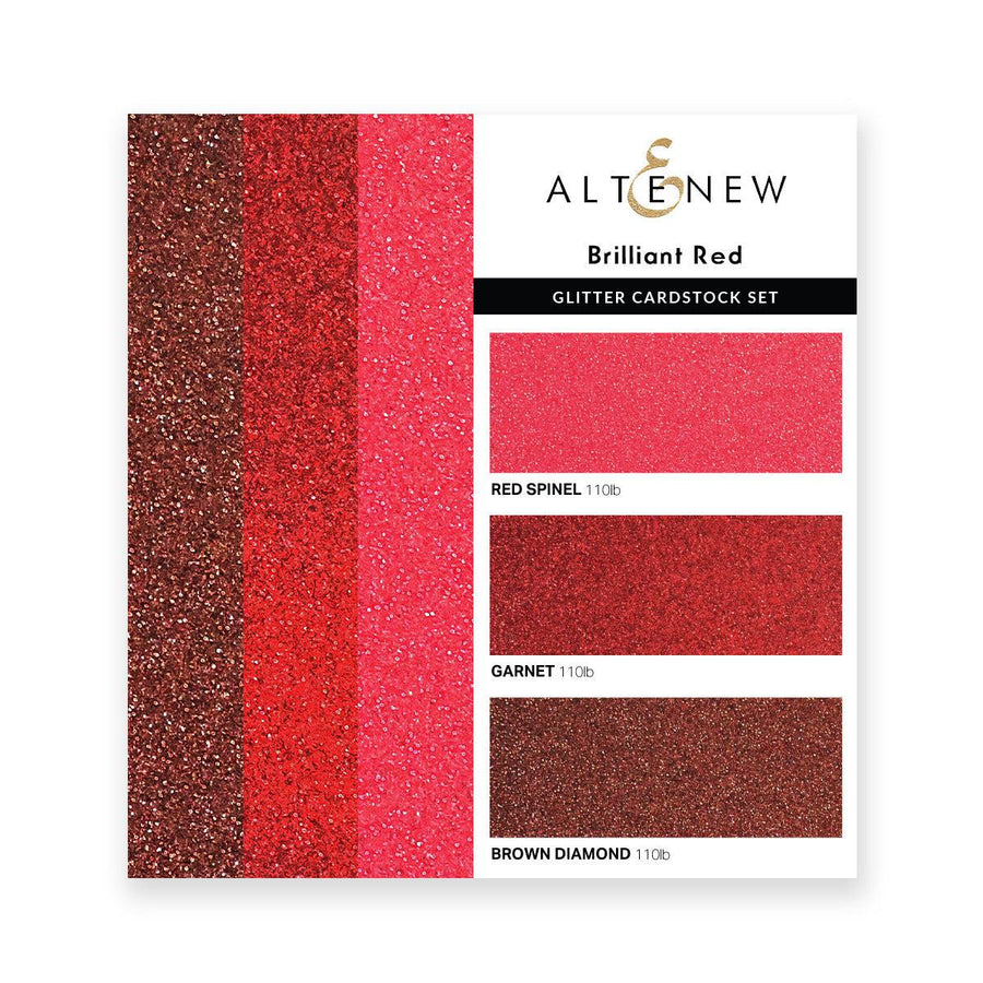 Altenew - Glitter Cardstock Set - Brilliant Red-ScrapbookPal