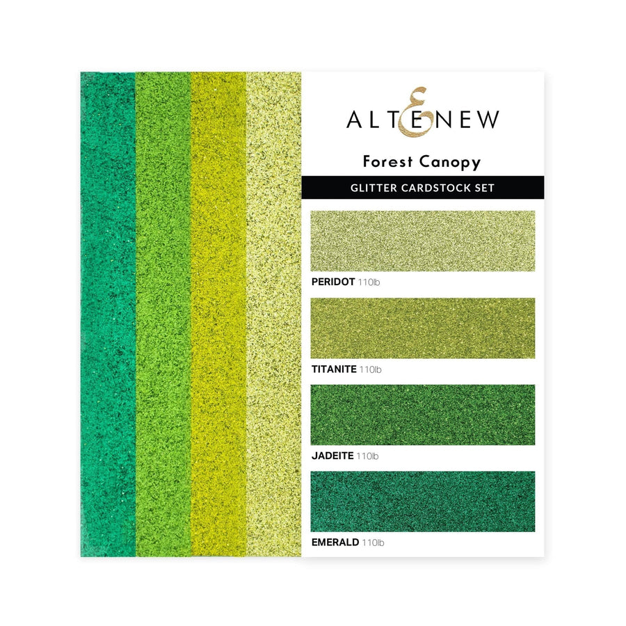 Altenew - Glitter Cardstock Set - Forest Canopy-ScrapbookPal