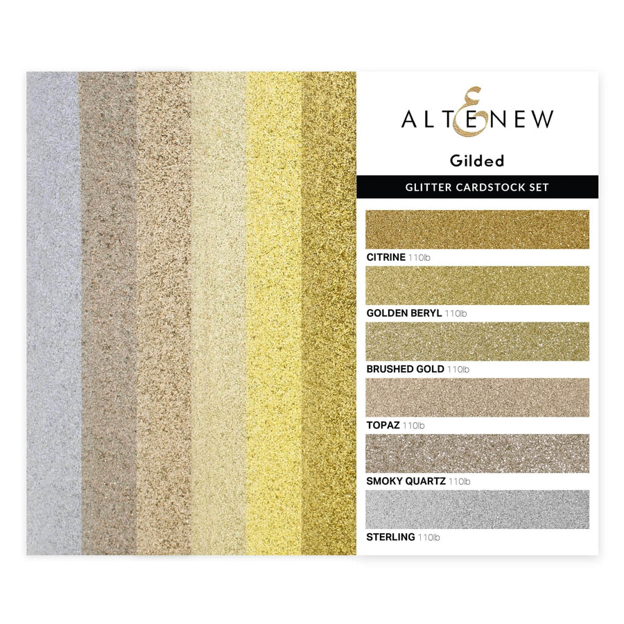 Altenew - Glitter Cardstock Set - Gilded-ScrapbookPal