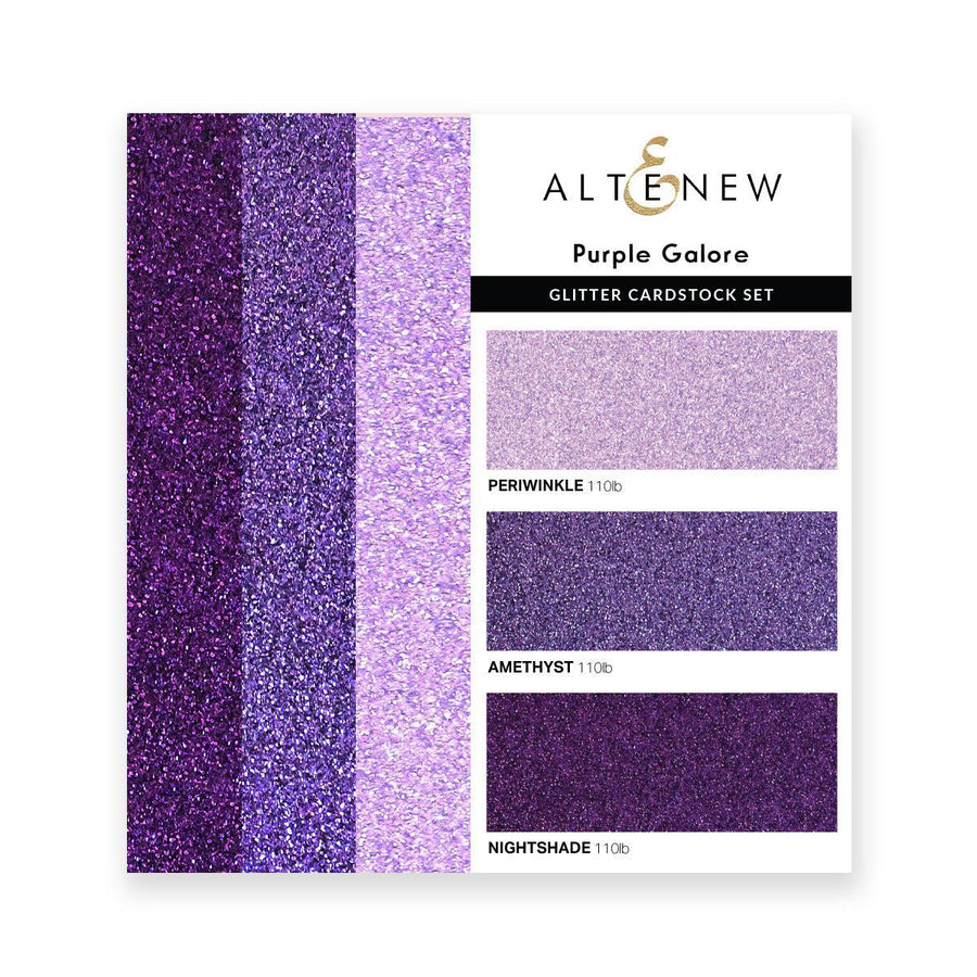 Altenew - Glitter Cardstock Set - Purple Galore