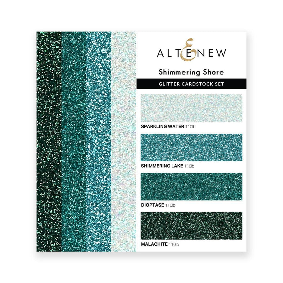 Altenew - Glitter Cardstock Set - Shimmering Shore-ScrapbookPal