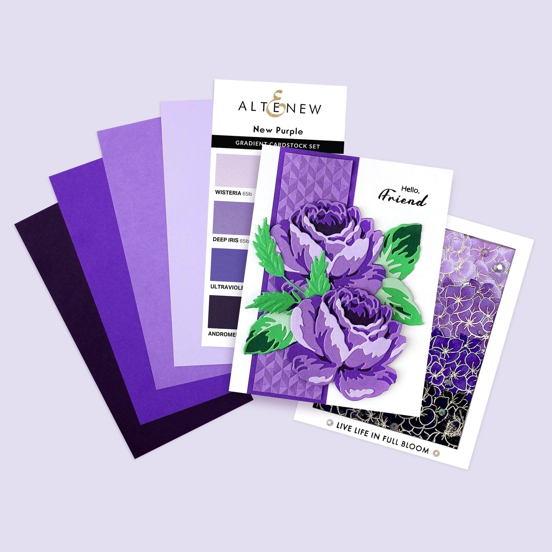 Altenew - Gradient Cardstock Set - New Purple-ScrapbookPal