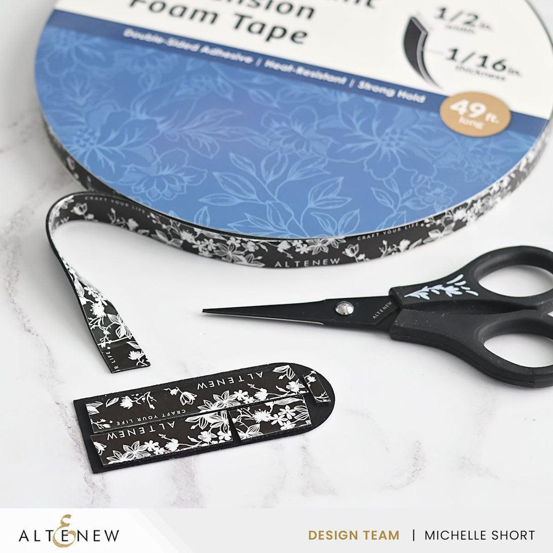Altenew - Instant Dimension Foam Tape - Black - 1/16'' x 1/2'' x 15m-ScrapbookPal