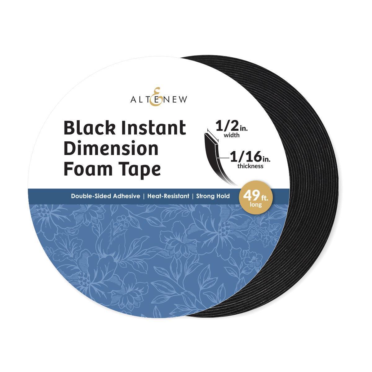 Altenew - Instant Dimension Foam Tape - Black - 1/16'' x 1/2'' x 15m-ScrapbookPal