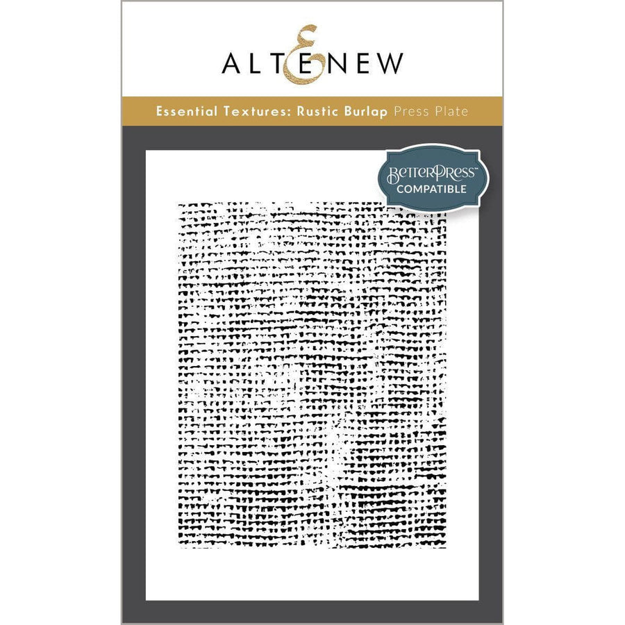 Altenew - Press Plates - Essential Textures: Rustic Burlap-ScrapbookPal