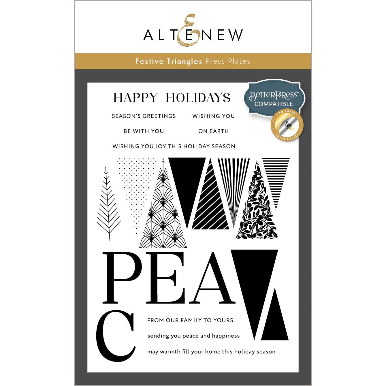 Altenew - Press Plates - Festive Triangles-ScrapbookPal